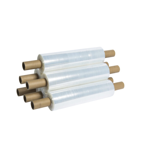 CLEAR HAND STRETCH FILM 17MIC 400MM WIDE (box of 6) - Image 3