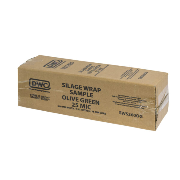 SAMPLE OLIVE GREEN SILAGE WRAP 360MM WIDE - Image 2